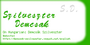 szilveszter demcsak business card
